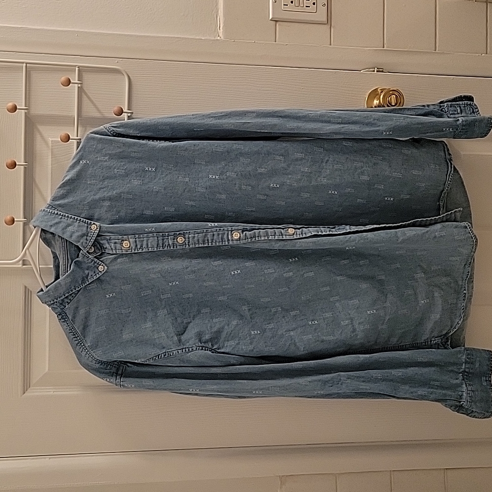 Blue Long Sleeve Button Up